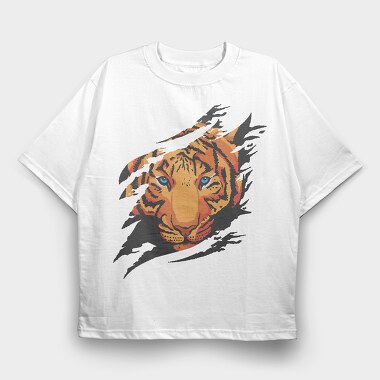 Tiger Ripped, Tricou Oversize Barbati (Unisex)