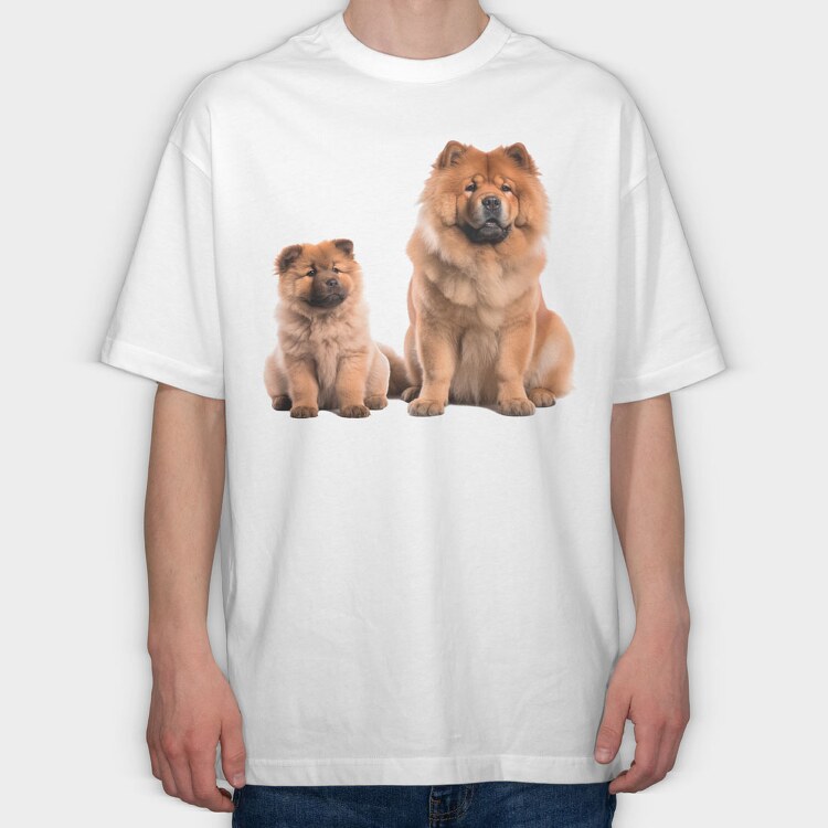 Chowchow, Tricou Oversize Barbati (Unisex)