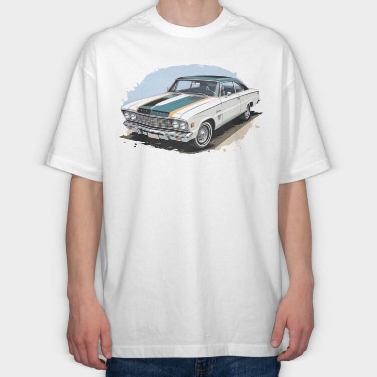 Muscle Car, Tricou Oversize Barbati (Unisex)