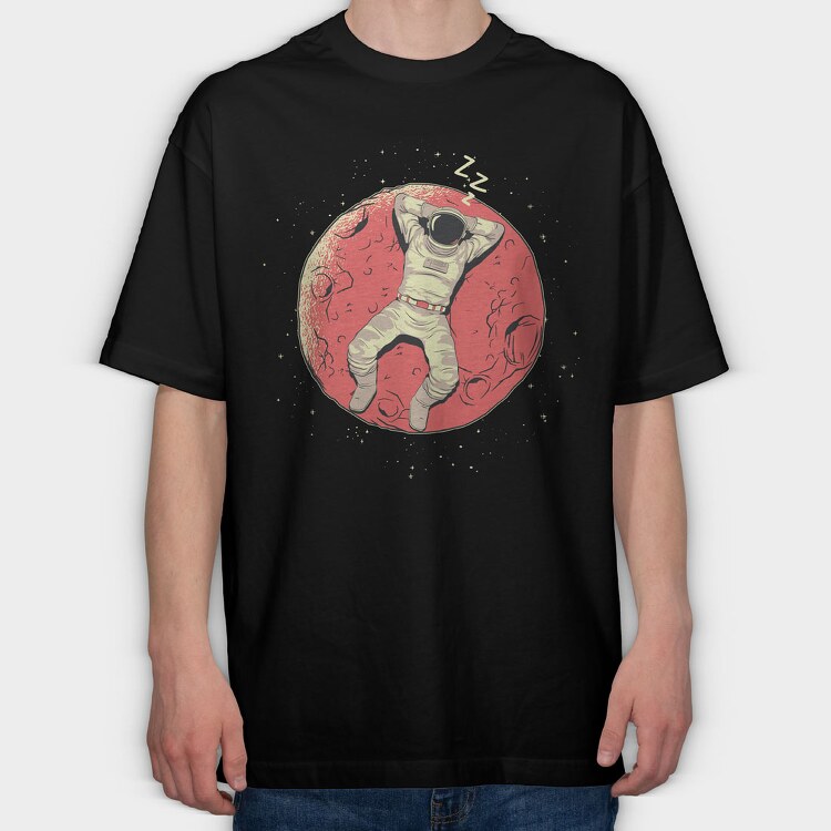 Astronaut Sleeping, Tricou Oversize Barbati (Unisex)