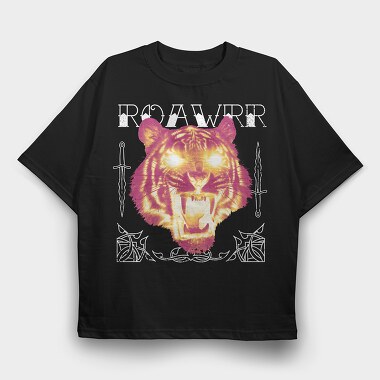 Tiger Roawrr, Tricou Oversize Barbati (Unisex)