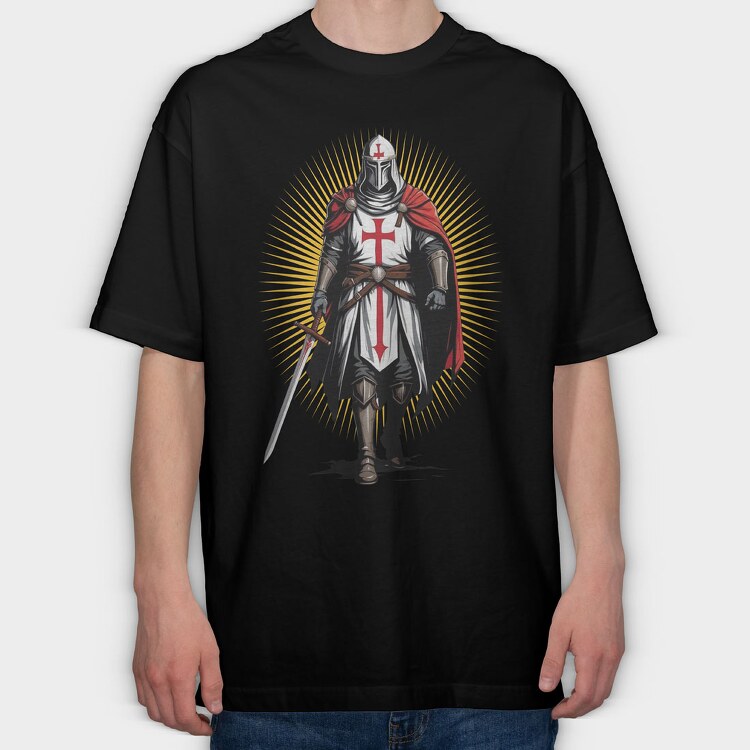 Christian Templar, Tricou Oversize Barbati (Unisex)