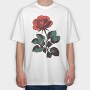 Rose Draw, Tricou Oversize Barbati (Unisex)