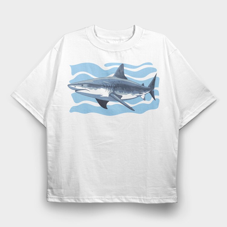 Tiger Shark, Tricou Oversize Barbati (Unisex)