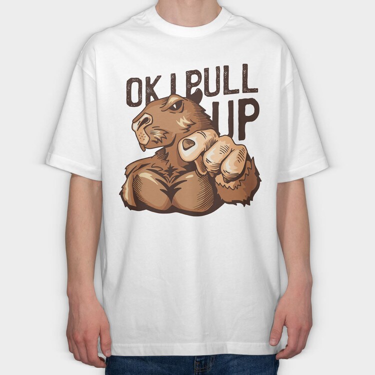 Muscular Capybara, Tricou Oversize Barbati (Unisex)