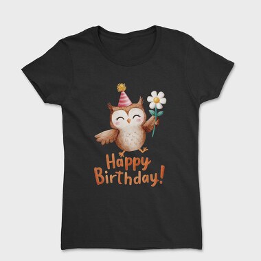 Birthday Owl Flower, Tricou Femei
