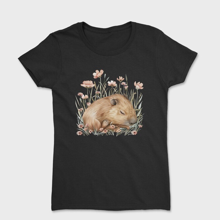 Boho Cuddly Capybara, Tricou Femei