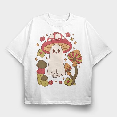 Mushroom Ghost, Tricou Oversize Barbati (Unisex)