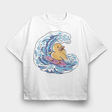 Rubber Duck Surf, Tricou Oversize Barbati (Unisex)