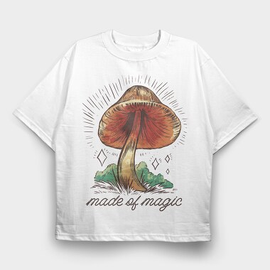 Mushroom Made of Magic, Tricou Oversize Barbati (Unisex)