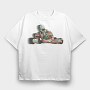 Fast Moving Kart, Tricou Oversize Barbati (Unisex)