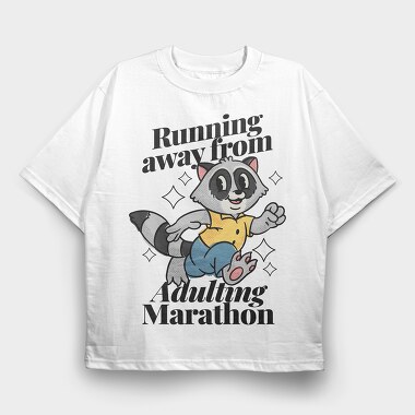 Running Away From Adulting, Tricou Oversize Barbati (Unisex)