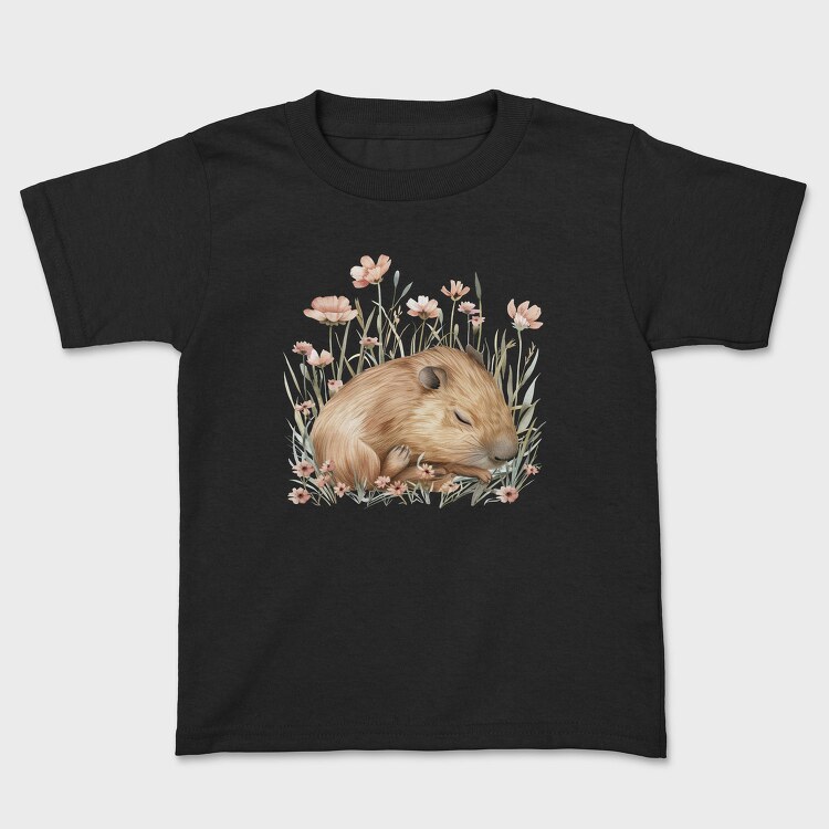 Boho Cuddly Capybara, Tricou Copii