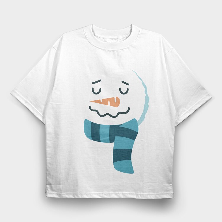 Christmas Snowman Faces 1, Tricou Oversize Barbati (Unisex)