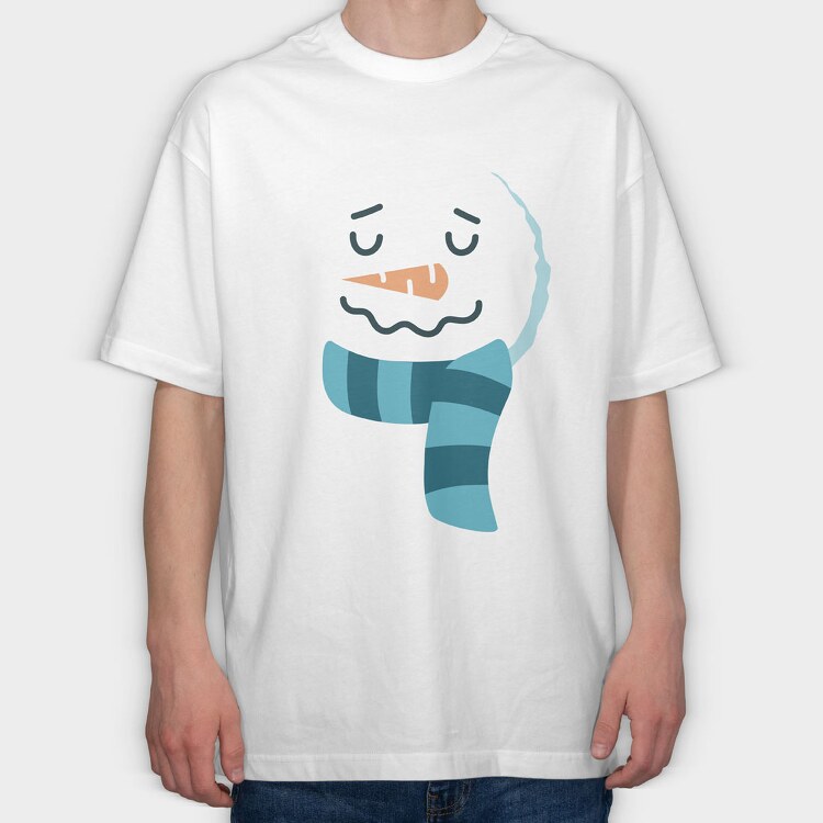 Christmas Snowman Faces 1, Tricou Oversize Barbati (Unisex)