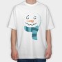 Christmas Snowman Faces 1, Tricou Oversize Barbati (Unisex)