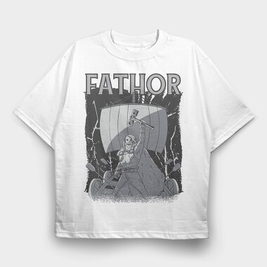 Fathor Viking, Tricou Oversize Barbati (Unisex)