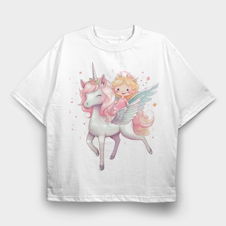Tooth Fairy Unicorn, Tricou Oversize Barbati (Unisex)