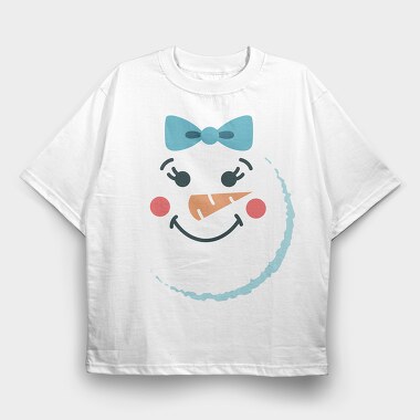 Christmas Snowman Faces 2, Tricou Oversize Barbati (Unisex)