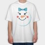 Christmas Snowman Faces 2, Tricou Oversize Barbati (Unisex)