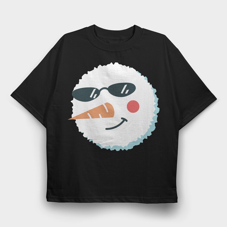 Christmas Snowman Faces 3, Tricou Oversize Barbati (Unisex)