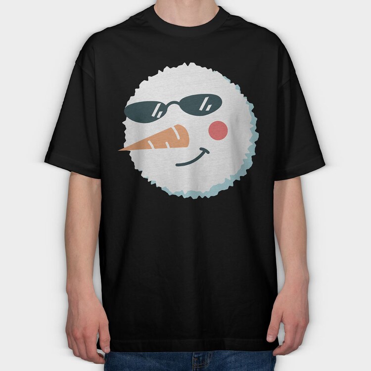 Christmas Snowman Faces 3, Tricou Oversize Barbati (Unisex)