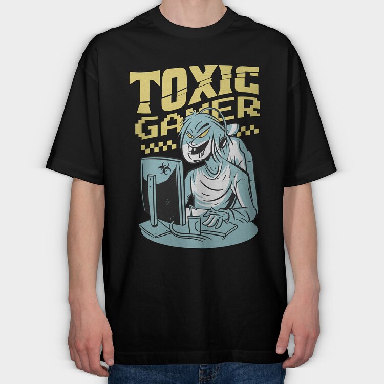 Toxic Gamer, Tricou Oversize Barbati (Unisex)