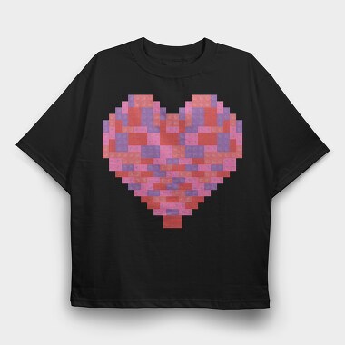 Toy Brick Heart, Tricou Oversize Barbati (Unisex)