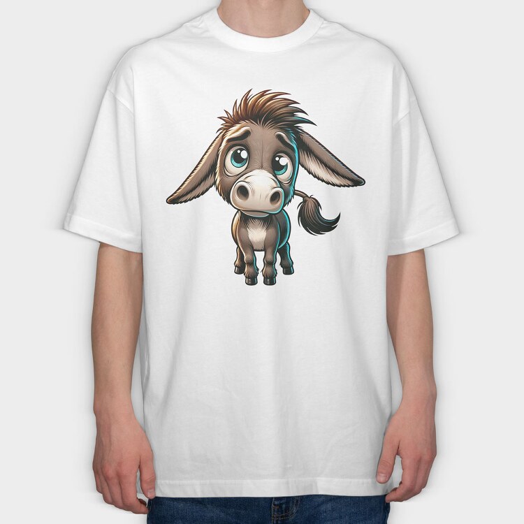 Sad Donkey, Tricou Oversize Barbati (Unisex)