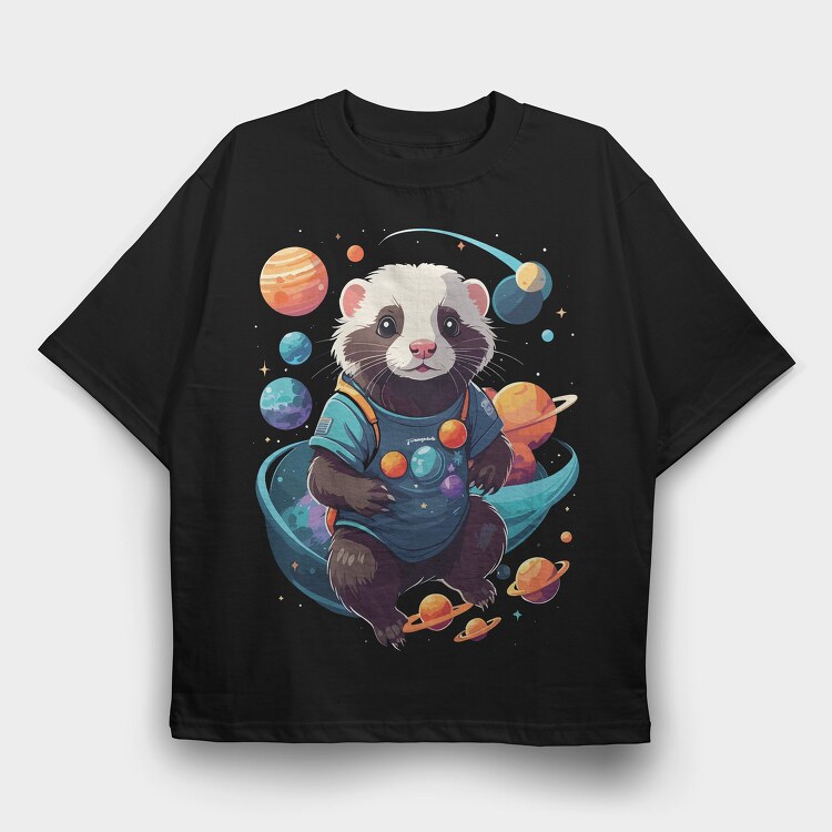 Ferret Sapce, Tricou Oversize Barbati (Unisex)