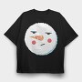 Christmas Snowman Faces 9, Tricou Oversize Barbati (Unisex)