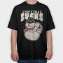 Christmas Sucks Snowman, Tricou Oversize Barbati (Unisex)