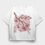 Sakura Blossom Flower, Tricou Oversize Barbati (Unisex)