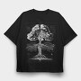 Tree Draw, Tricou Oversize Barbati (Unisex)