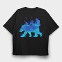 Fire Bear, Tricou Oversize Barbati (Unisex)