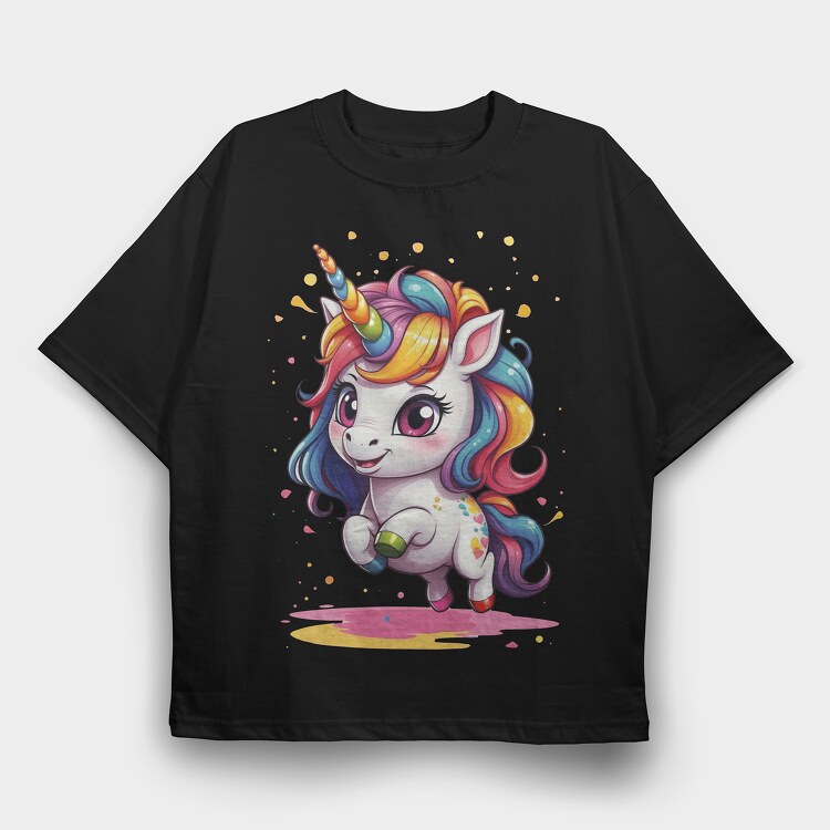 Baby Unicorn, Tricou Oversize Barbati (Unisex)