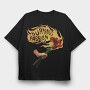 Fire Burning With Passion Flowers, Tricou Oversize Barbati (Unisex)