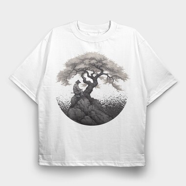 Sakura Tree, Tricou Oversize Barbati (Unisex)