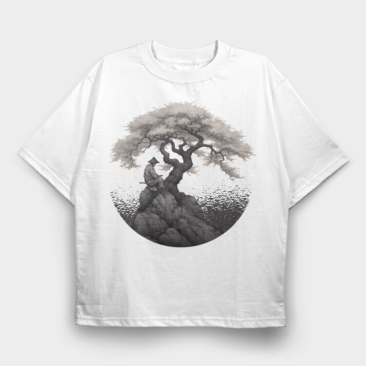 Sakura Tree, Tricou Oversize Barbati (Unisex)