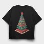 Christmas Tree Boardgames Meeple, Tricou Oversize Barbati (Unisex)