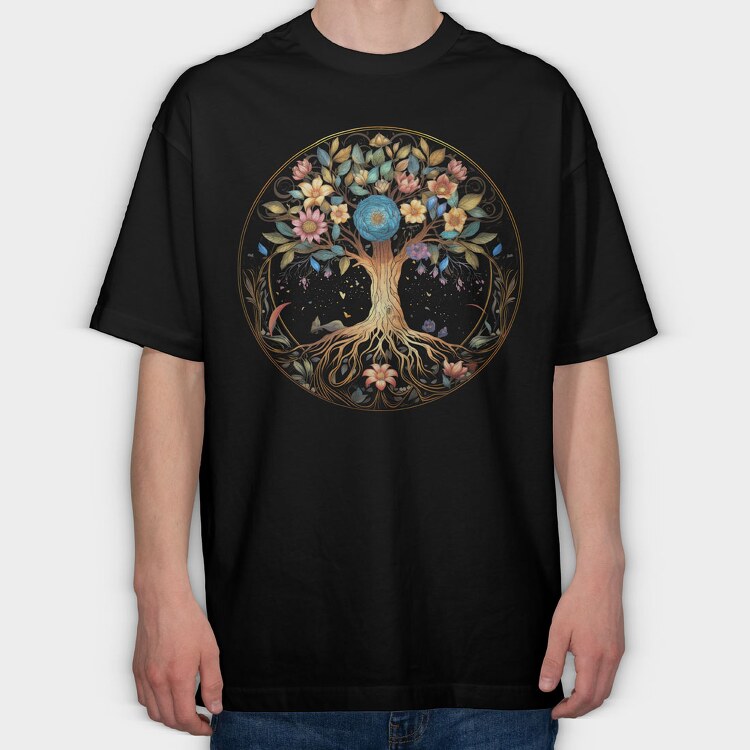 Tree of Life, Tricou Oversize Barbati (Unisex)