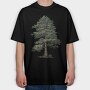 Tree Detailed, Tricou Oversize Barbati (Unisex)