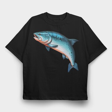 Fish 2, Tricou Oversize Barbati (Unisex)