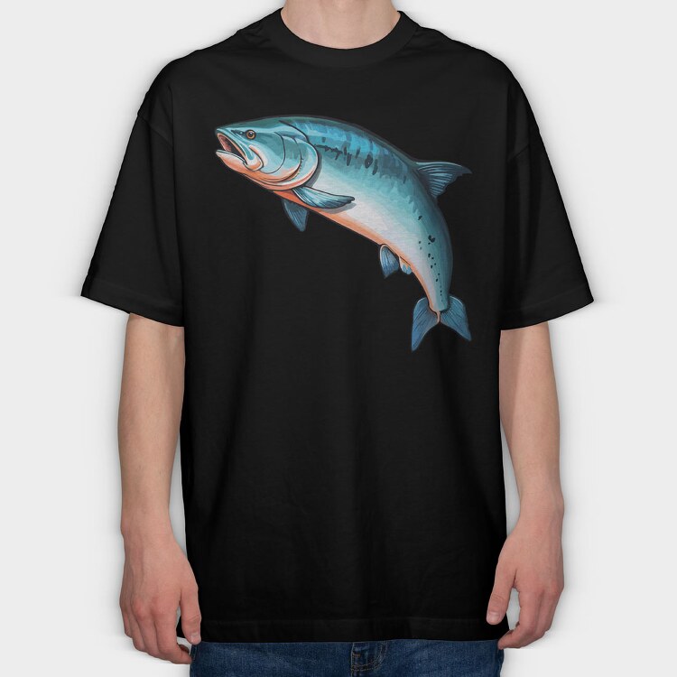 Fish 2, Tricou Oversize Barbati (Unisex)