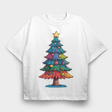 Christmas Tree Color, Tricou Oversize Barbati (Unisex)