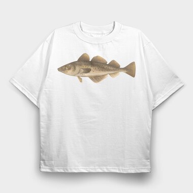 Fish Gadus Morhua, Tricou Oversize Barbati (Unisex)