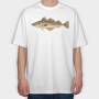 Fish Gadus Morhua, Tricou Oversize Barbati (Unisex)
