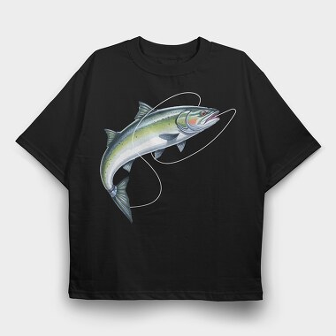Fish Illustration 2, Tricou Oversize Barbati (Unisex)