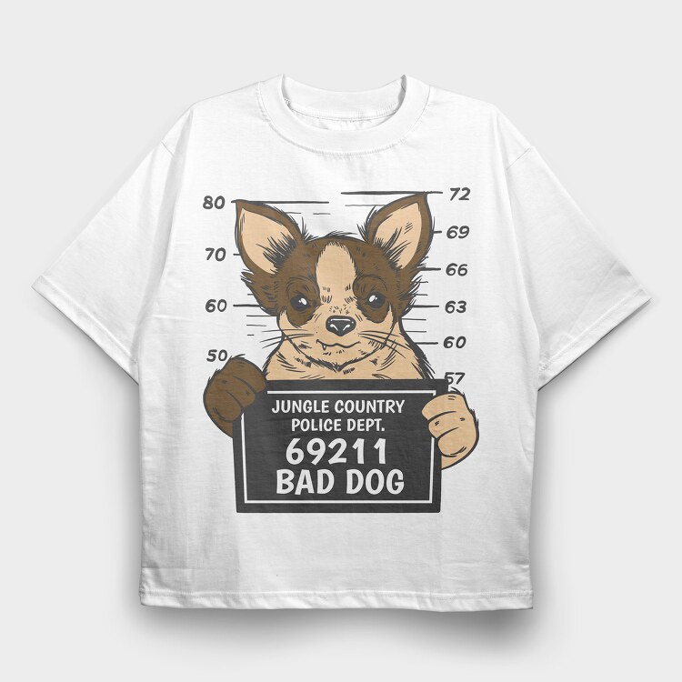 Bad Dog 2, Tricou Oversize Barbati (Unisex)
