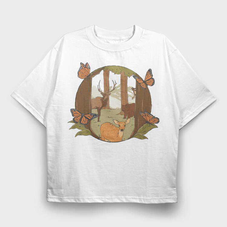 In the Woods, Tricou Oversize Barbati (Unisex)